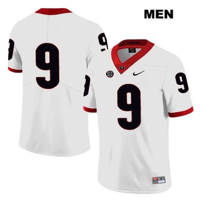 Men's Georgia Bulldogs NCAA #9 Nathan Priestley Nike Stitched White Legend Authentic No Name College Football Jersey HCG4554QQ
